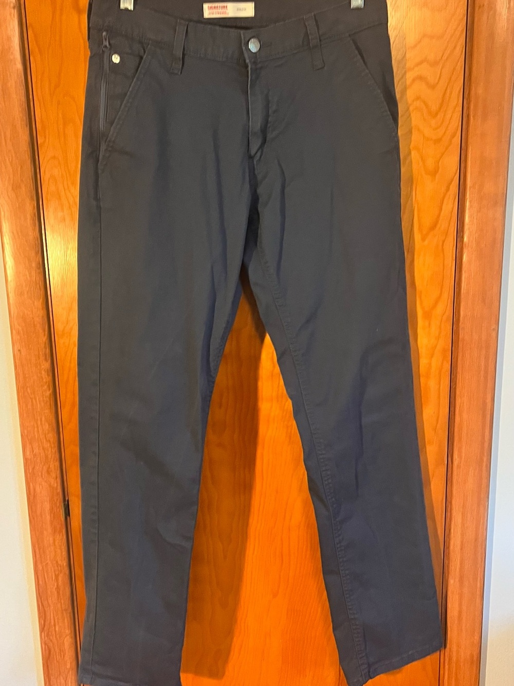 Levi Strauss Signature 30x32 Gray Stretch Athletic Fit Twill Casual Pants